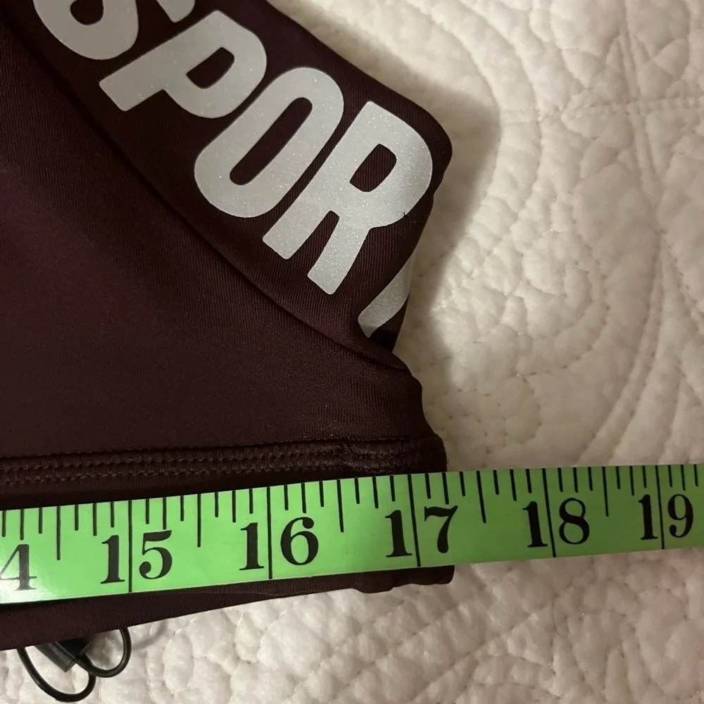 NWOT DKNY Sport Women's Dark Brown Sports Bra, size XL